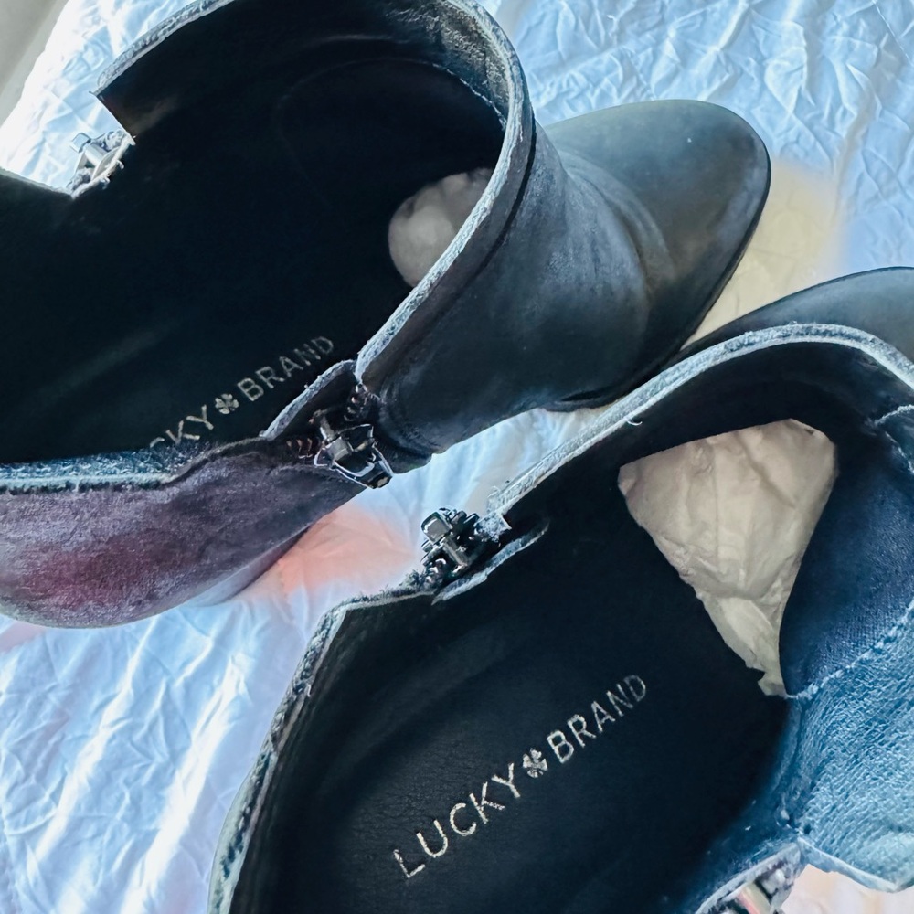 Lucky Brand Women's Sleek Black Ankle Booties